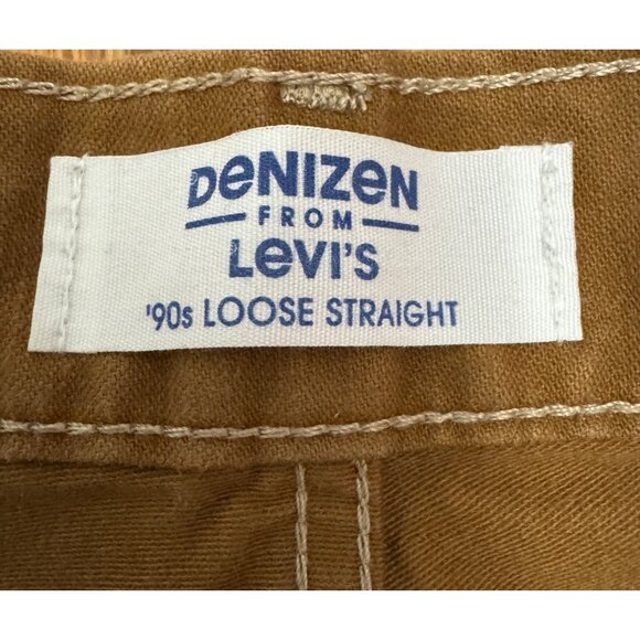 Unisex Men’s Denizen from Levi’s ’90s Loose Straight Brown Pants W33 L28 - Picture 5 of 9